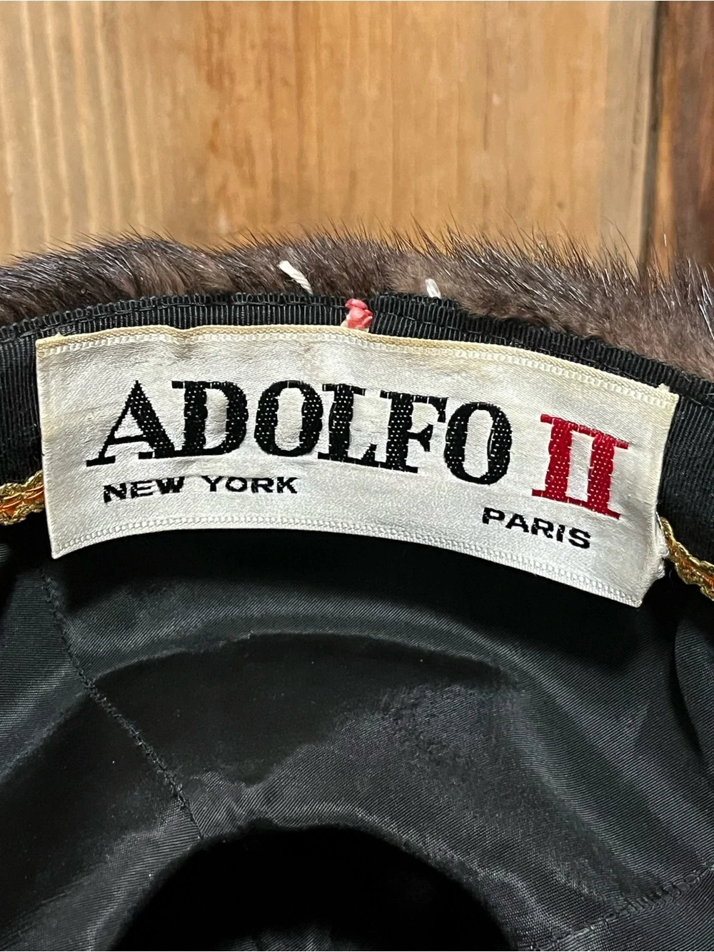 Vintage ladies mink hat, Adolfo